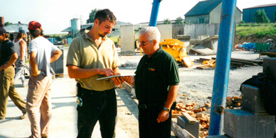 David Křivinka a Paul-Émile Lambert – oba se velkou měrou zasloužili na výstavbě výrobního závodu 