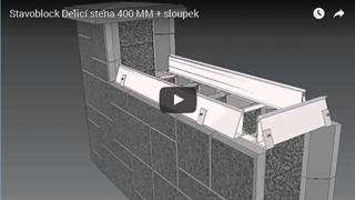 Stavoblock Dělicí stěna 400 MM + sloupek